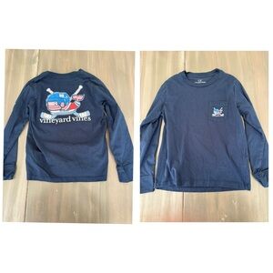 Vineyard Vines Kids Blue Long Sleeve Tee